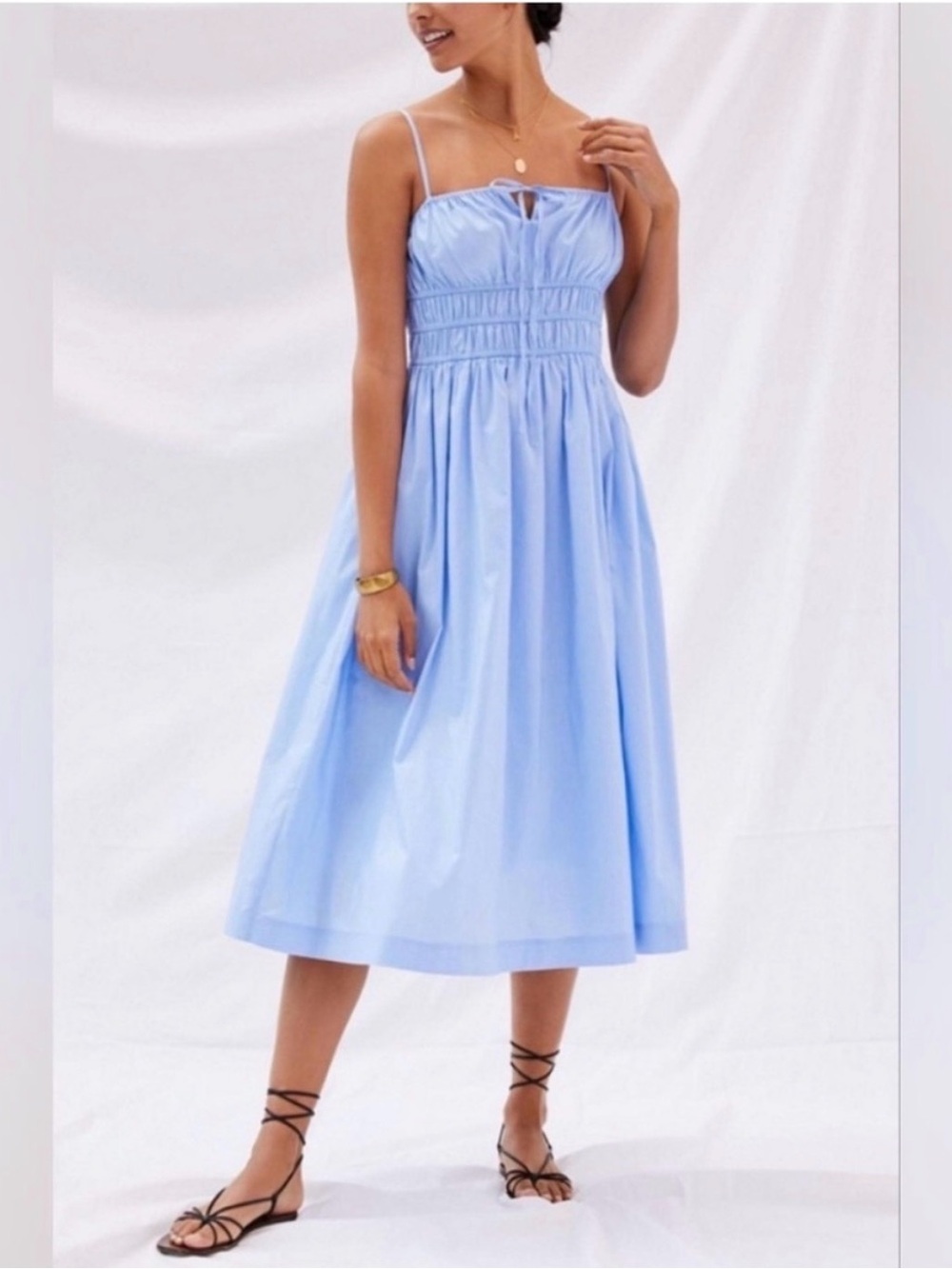 Sunday in Brooklyn Light Blue Midi Dress
